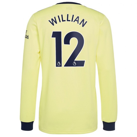 Camisola Arsenal Willian 12 Equipamento Segundo 2021-2022 Manga Comprida